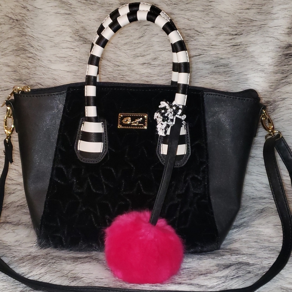 SOLD☆LUV BETSEY JOHNSON velvet satchel - Picture 2 of 8